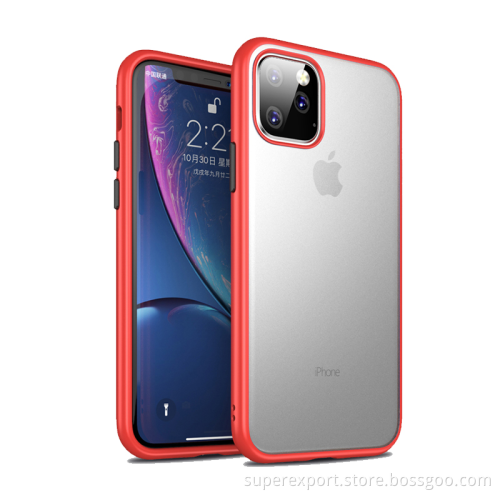 Transparent Hard PC Back Cover With Soft TPU Frame Phone Cases for iPhone 11